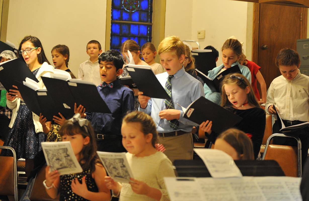 The children’s choir at St. Patrick Cathedral in Charlotte sang during the Christmas Eve children’s Mass. (Photo provided by Markus Kuncoro)