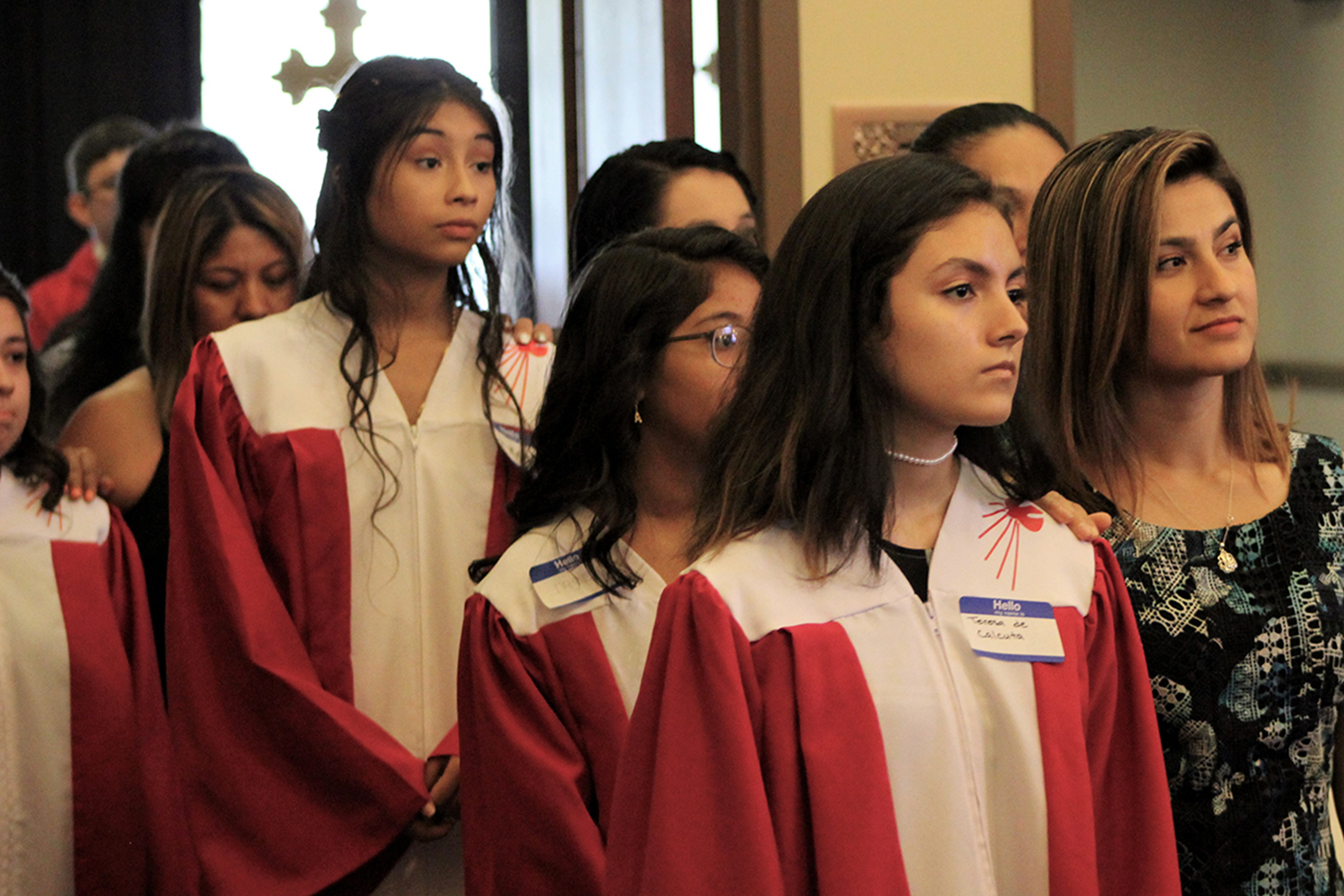 BISCOE — Young people at Our Lady of the Americas Church received the sacrament of confirmation from Bishop Peter Jugis during Mass celebrated July 20. (Photos by Amber Sheriff | Catholic News Herald)
