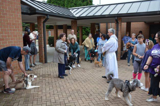 The Blessing of the Animals was held at St. Therese Church in Mooresville in honor of the feast day of St. Francis of Assisi, patron saint of animals.
