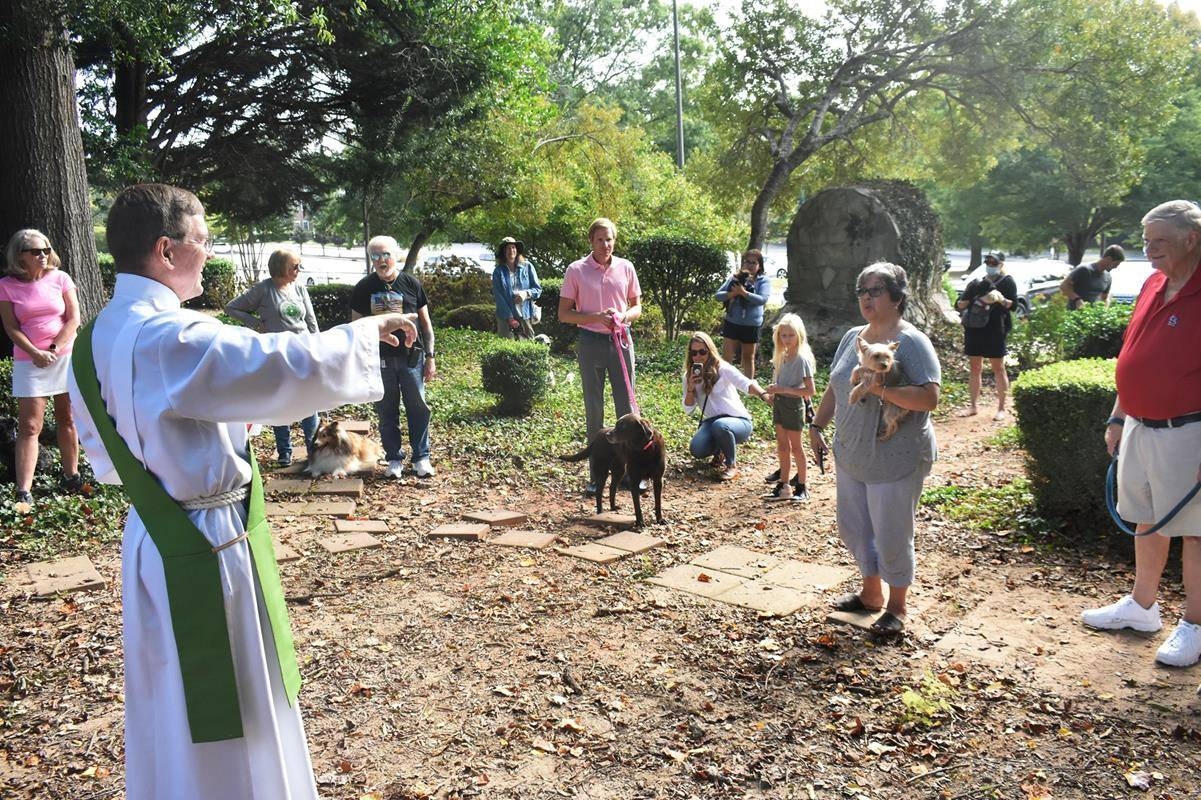 St. Gabriel Church in Charlotte held a pet blessing on Oct. 2. (Photo via Facebook)