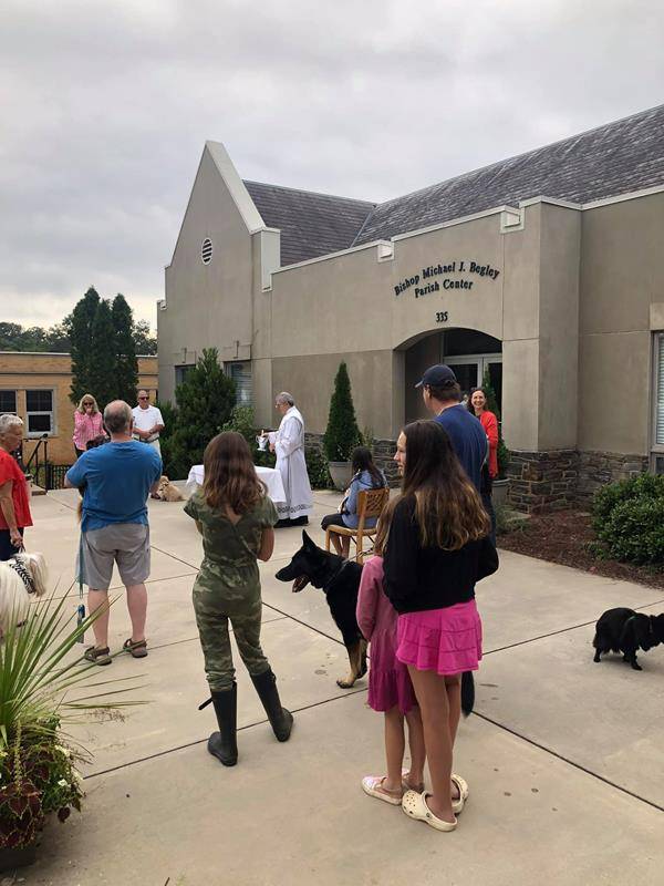 Pets were blessed at St. Leo the Great Church. (Photos via Facebook)