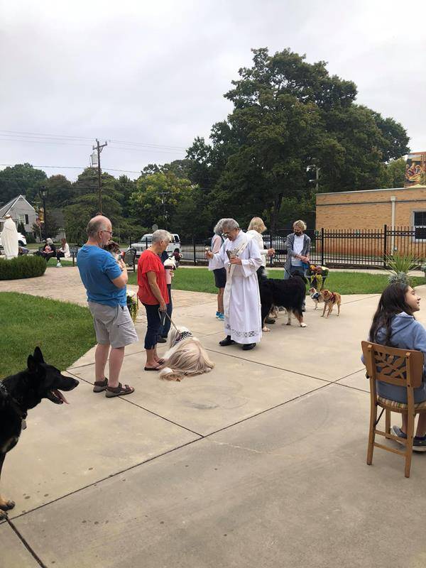 Pets were blessed at St. Leo the Great Church. (Photos via Facebook)