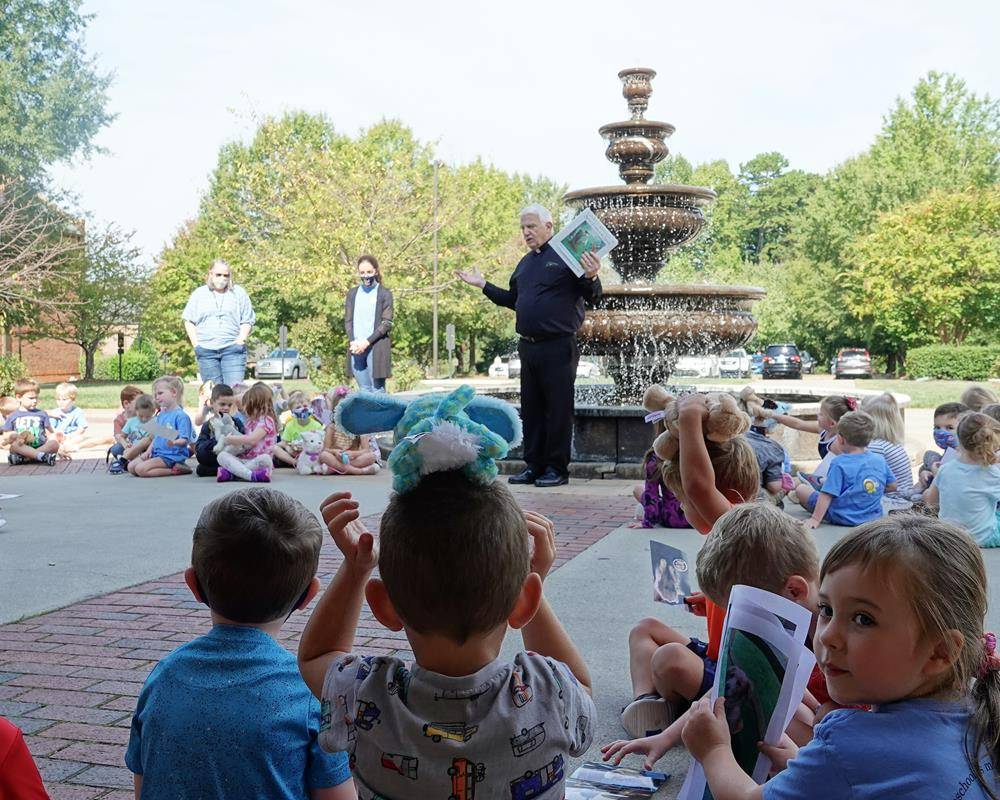 The St. Mark preschoolers had a special visitor -- and brought special visitors -- at school on Friday morning, Oct. 1.