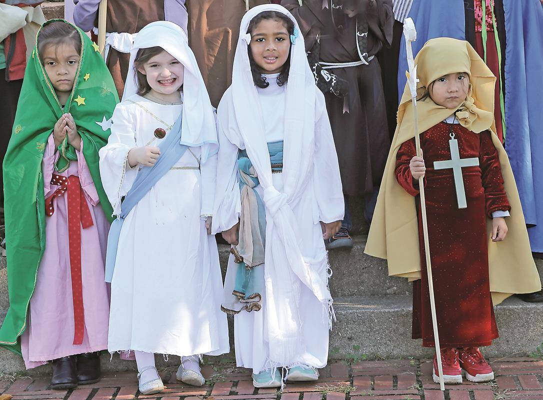 Children at Immaculate Conception Church in Forest City enjoyed the parish’s annual All Saints party after Mass Oct. 31. Parishioners gathered in the parish hall for refreshments and a costume contest. Children dressed up as their favorite saint or biblic