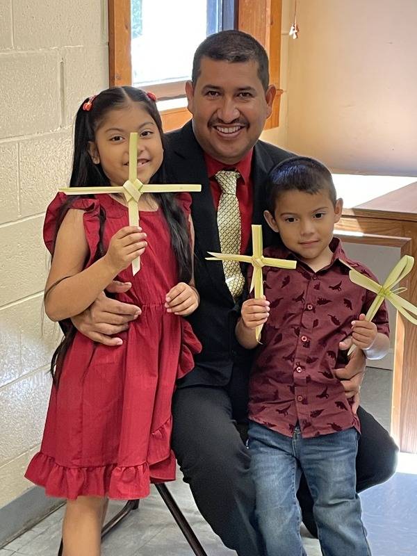 Palm Sunday procession at St. James Church in Hamlet. (Lisa Geraci)