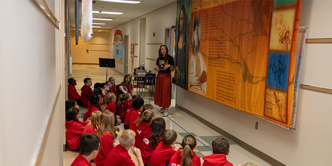 Students view traveling exhibit