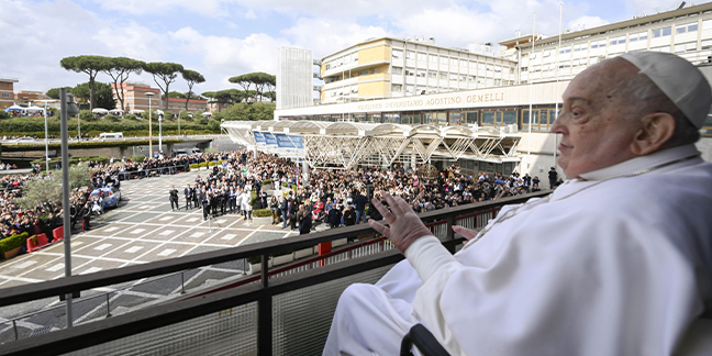 Pope's condition slowly improving after release from hospital